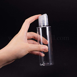 ペットプラスチックのプレスキャップ透明なボトル  詰め替え可能なボトル  透明  160x46mm&nbsp;MRMJ-BC0001-37