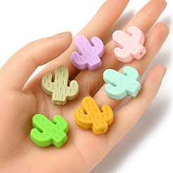 24 個 12 色サボテンシリコンビーズ  DIYネックレスとブレスレットの作り方  ミックスカラー  29x23x8mm  穴：2mm  2個/カラー&nbsp;SIL-YW0001-20