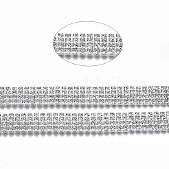 電気メッキ真鍮ラインストーンストラスチェーン  ラインストーンカップチェーン  スプールで  クリスタル  11x2.5mm  約10ヤード/ロール（9.14メートル/ロール）&nbsp;CHC-TAC0005-02S
