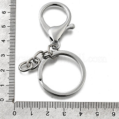 合金と鉄のキーホルダー留め具  カニカン付き  プラチナ  64mm&nbsp;FIND-Q003-02P