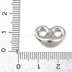 Brass Micro Pave Clear Cubic Zirconia Links Connector Charms&nbsp;LS-KK-K413-06P