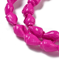 Spray Painted Natural Spiral Shell Beads Strands&nbsp;X1-BSHE-G039-08C