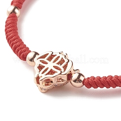 Natural Crackle Quartz & Lava Rock Braided Bead Bracelets Set&nbsp;BJEW-JB07212-02
