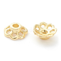 Rack Plating Alloy Flower Bead Caps&nbsp;KK-J277-06G