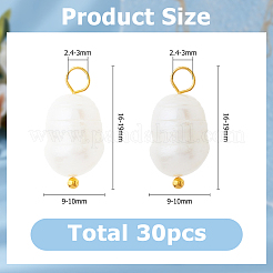 30Pcs Natural Cultured Freshwater Pearl Pendants&nbsp;PALLOY-HS00002
