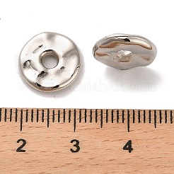 CCBプラスチックビーズ  フラットラウンド  プラチナ  12x2.2mm  穴：2.5mm&nbsp;CCB-U001-24A-P