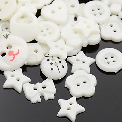 Dyed Mixed Shapes and Mixed Size Acrylic Buttons&nbsp;BUTT-X0035