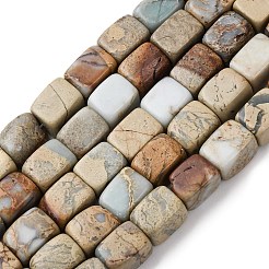 天然寿山石ビーズ連売り  直方体の  12~13x8~10x8~10mm  穴：1mm  約30~31個/連  14.76''（37.5cm）〜14.96''（38cm）&nbsp;G-D098-D05