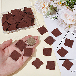 60Pcs Square Blank PU Leather Label Tags with Holes&nbsp;DIY-UN0008-41