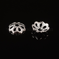 真鍮製ビーズキャップ  プラチナ  6x1.5mm  穴：0.8mm&nbsp;EC134-P