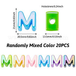 20Pcs UV Plating Opaque Acrylic European Beads&nbsp;OACR-TADJ0001-16M