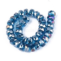 Electroplate Transparent Glass Beads Strands&nbsp;X-EGLA-N022-04A-D07