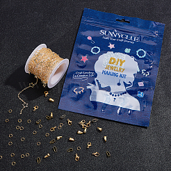 DIY Star Link Chain Necklaces Kits&nbsp;DIY-SC0014-62G