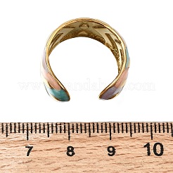 304 Stainless Steel Enamel Wide Cuff Open Rings for Women&nbsp;SA-K003-03C-G