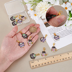 12Pcs 3 Styles Alloy Enamel Zipper Pull Pendant Decorations&nbsp;HJEW-FG00017