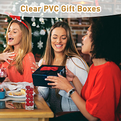 長方形の透明なプラスチックのPVCボックスギフト包装  防水折りたたみボックス  おもちゃやカビ用  透明  箱：4x4x12センチメートル  40pc&nbsp;CON-DC0001-12D