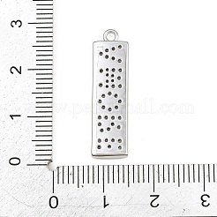 Brass Micro Pave Clear Cubic Zirconia Pendants&nbsp;CU-CBAD306-25A-P