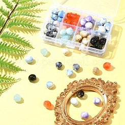 80Pcs 8 Colors Two Tone Transparent/Opaque Acrylic Beads&nbsp;TACR-FS0001-48