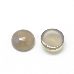 天然グレーアゲート瑪瑙カボション  半円/ドーム  10x4~5mm&nbsp;G-R416-10mm-15