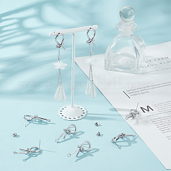 8 Pair Brass Knot Stud Earring Findings&nbsp;KK-UN0001-83