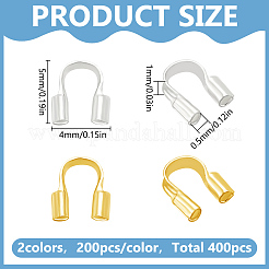 400Pcs 2 Colors Brass Wire Guardian and Protectors&nbsp;KK-LP0001-22