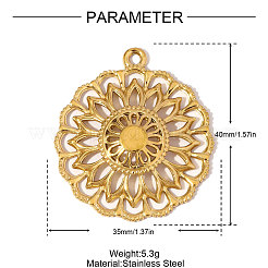 304 Stainless Steel Pendants&nbsp;STAS-OY006-16G