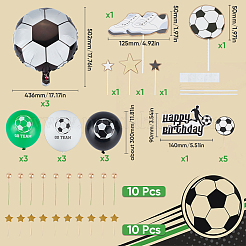 Football Paper Cake Toppers&nbsp;AJEW-SC0002-76