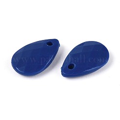 オペークアクリルチャーム  多面カット  ティアドロップチャーム  藤紫色  13x8.5x3mm  穴：1mm&nbsp;MACR-F079-07F
