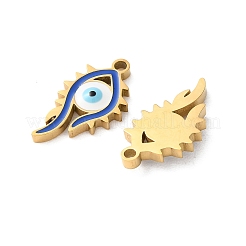 Evil Eye Themes 304 Stainless Steel Enamel Pendants&nbsp;STAS-B100-02G-02