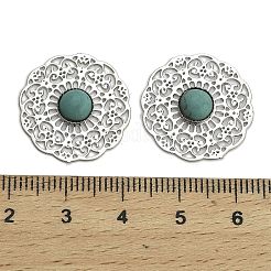 Brass Synthetic Turquoise Cabochons&nbsp;KK-Z088-06P