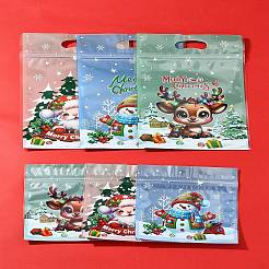 50Pcs 2 Styles Christmas Theme Plastic Resealable Bags&nbsp;ABAG-FS0001-07