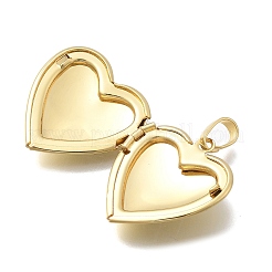 Valentine's Day Brass Heart Locket Pendants&nbsp;KK-D431-035A-G