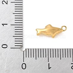 304ステンレススチールチャーム  イオンプレーティング（ip）  14KGP本金メッキ  イワシ  13x6x3.5mm  穴：1.2mm&nbsp;STAS-Q351-02G-B