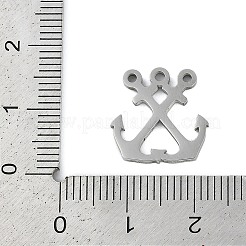 304ステンレススチールチャーム  アンカーチャーム  ステンレス鋼色  14.5x14.5x1.5mm  穴：1.2mm&nbsp;STAS-F310-02P