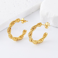 Twist 304 Stainless Steel Stud Earrings for Women&nbsp;OO0866