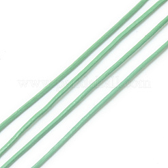 ラウンド牛革レザーコード  ブレスレットネックレス用レザーロープストリング  薄緑  1.5mm  約100ヤード/バンドル&nbsp;WL-Q007-1.5mm-63