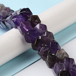 Natural Amethyst Star Cut Round Beads Strands&nbsp;G-M418-C01-01