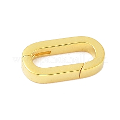 スターリングシルバースプリングゲートリング925個  長方形  ゴールドカラー  14.5x7.5x2.5mm&nbsp;STER-S012-01G