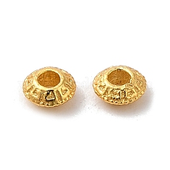 925スターリングシルバービーズ  フラットラウンド  マットゴールドカラー  2.5x1mm  穴：0.8mm&nbsp;STER-M113-01MG