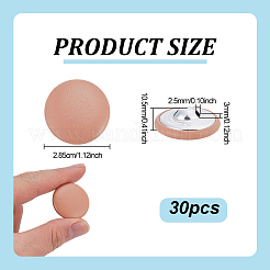 30Pcs 1-Hole PU Leather Shank Buttons&nbsp;BUTT-NB0001-92A