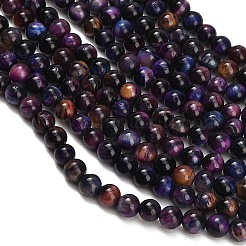 Natural Tiger Eye Beads Strands&nbsp;G-F591-18-6mm-10