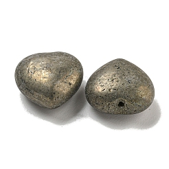 天然黄鉄鉱ビーズ  片穴  ハート  15.5x15.5x8mm  穴：1mm&nbsp;G-P531-A22-01