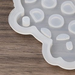 クリスマステーマの DIY シリコンペンダント型  レジン型  ホワイト  キャンディ  55x95x6mm  穴：5mm&nbsp;SIMO-G007-01L