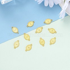 合金リンクコネクター  オーバル  ゴールドカラー  18x11x2mm  穴：2mm&nbsp;PALLOY-A14025-G-NF