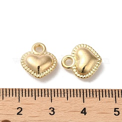 CCBプラスチックチャーム  ハートチャーム  ゴールドカラー  13x11.5x5mm  穴：2mm&nbsp;CCB-P012-03G