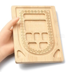 長方形の木製ブレスレットデザインボード  ビーズブレスレットネックレスジュエリー作成用  バリーウッド  19.4x13.9x1cm&nbsp;TOOL-YWC0003-05