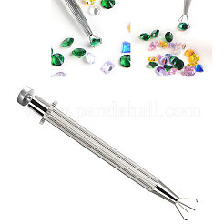 Stainless Steel 4 Prongs Rhinestones Claw Tweezers&nbsp;TOOL-L010-006