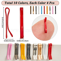 10スタイルの合金ヘアボビーピン40個  人形の装飾  人形作り用品  ミックスカラー  11.5~15x1x1.5~2mm&nbsp;DIY-GF0009-59