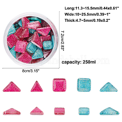 Transparent Glass Gillter Cabochons&nbsp;GLAA-FH0001-21