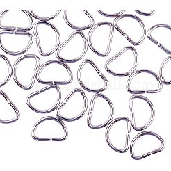 304ステンレススチールキー留め  ステンレス鋼色  10x14x1.5mm  内径：7x11mm  約50個/袋&nbsp;STAS-PH0005-03